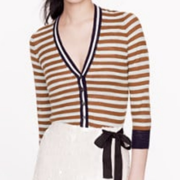 JCrew Striped Gauze Cardigan - Picture 8 of 8